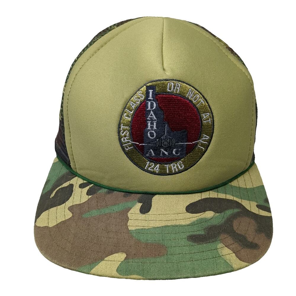 Sportcap Trucker Hat Green Camo OS Idaho 124 TRG First Class Patch Snapback